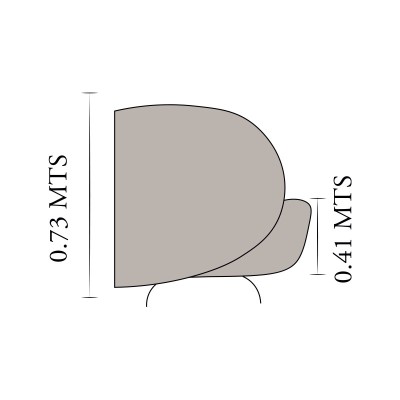 Butaca Atenea Pana Gris