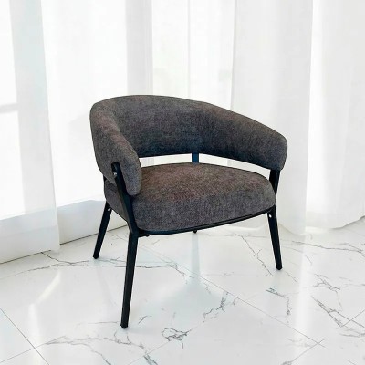 Butaca Arica bouclé gris metal negro | Mayorista MoOd DECO