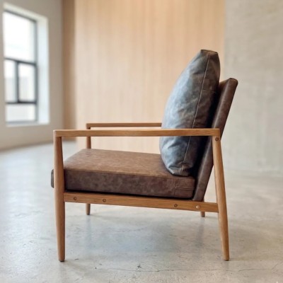 Butaca Hera metal simil madera arena | Mayorista MoOd DECO