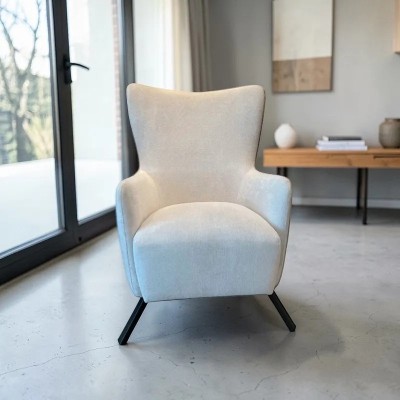Butaca Hermes sillón lectura beige | Mayorista MoOd DECO