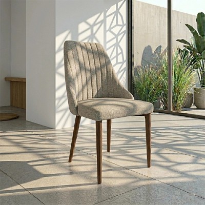 Silla Danubio respaldo alto bastonado gris claro | MoOd DECO