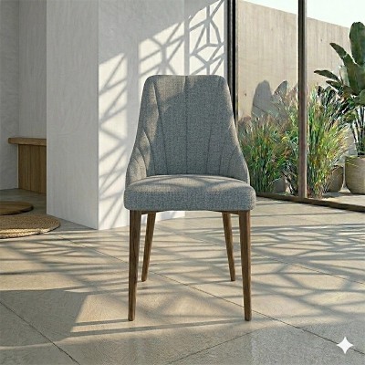 Silla Danubio respaldo alto bastonado gris | Mayorista MoOd DECO
