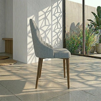 Silla Danubio respaldo alto bastonado gris | Mayorista MoOd DECO